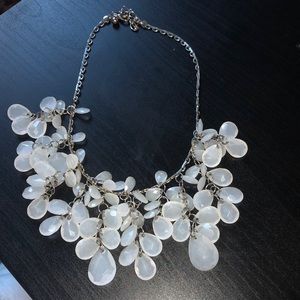White crystal stone necklace